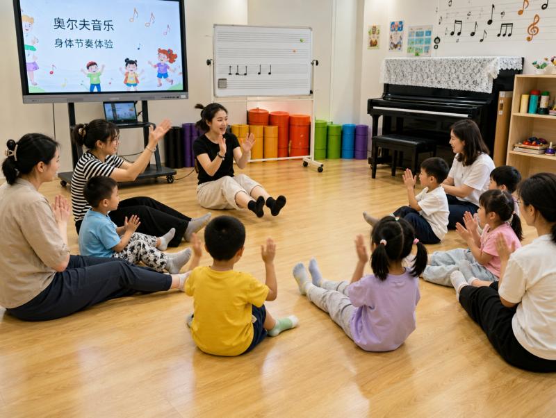 音乐课实景(奥尔夫身体节奏体验)