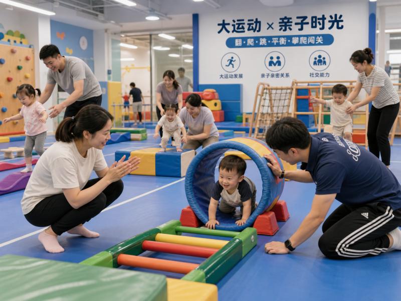 运动课实景(翻爬跑跳攀爬闯关)